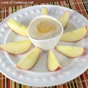 Peanut Butter and Honey Yogurt Dip with Apple Slices