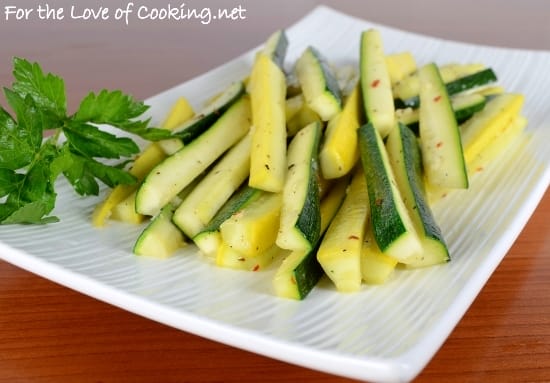 Spicy Zucchini and Squash Spears