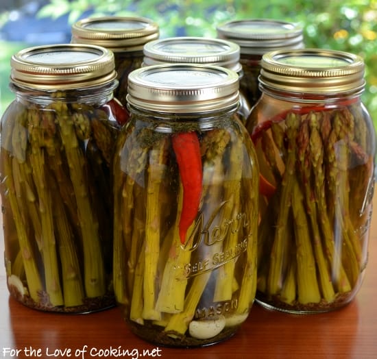 Canned Pickled Spicy Asparagus | For the Love of Cooking