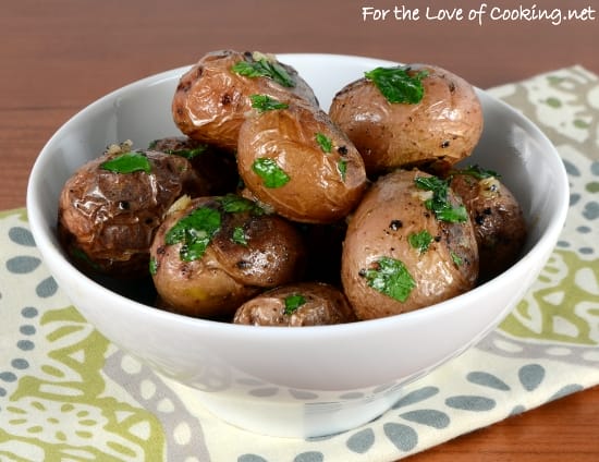 Garlicky Roasted Baby Red Potatoes