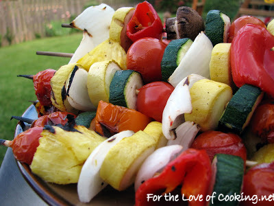 Shish Kebobs - Teriyaki Beef, Vegetable, and Lemon Basil Shrimp