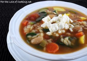 Vegetable, White Bean, and Orzo Soup