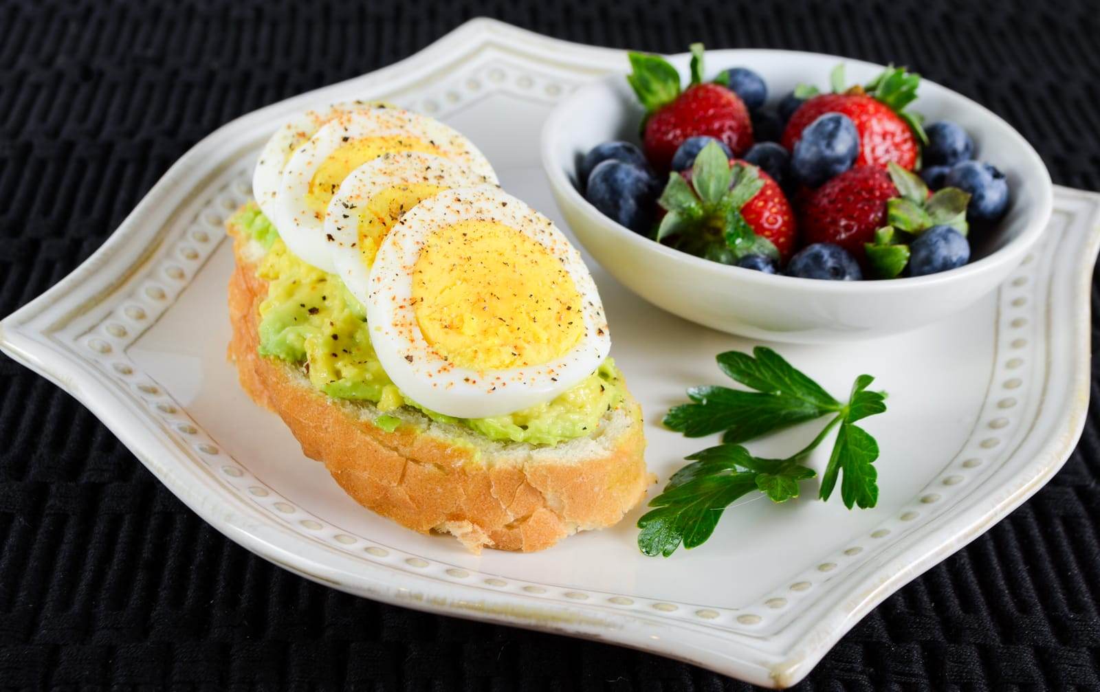 Egg & Avocado Open Faced Sandwich