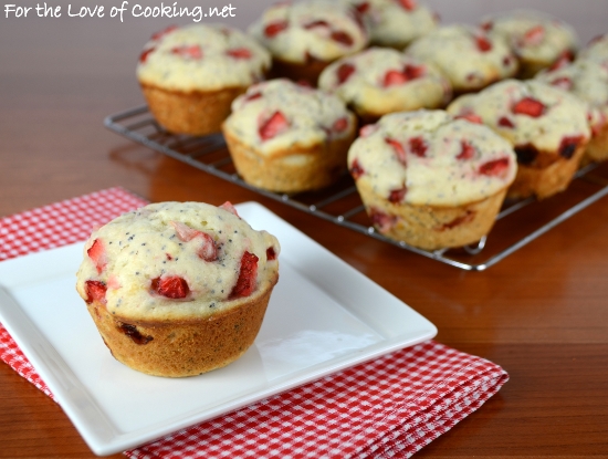 Strawberry Lemon Poppy Seed Muffins