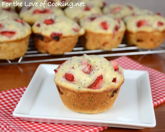 Strawberry Lemon Poppy Seed Muffins