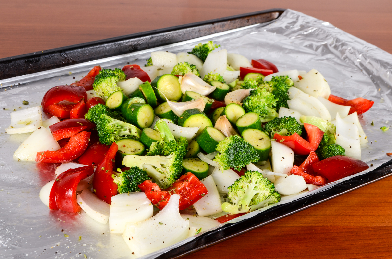 Roasted Veggie Pasta Salad with Lemon and Feta