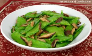 Garlicky Snow Pea and Shiitake Sauté