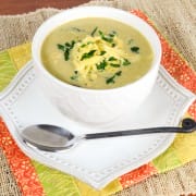 Roasted Broccoli & Cauliflower Cheese Soup