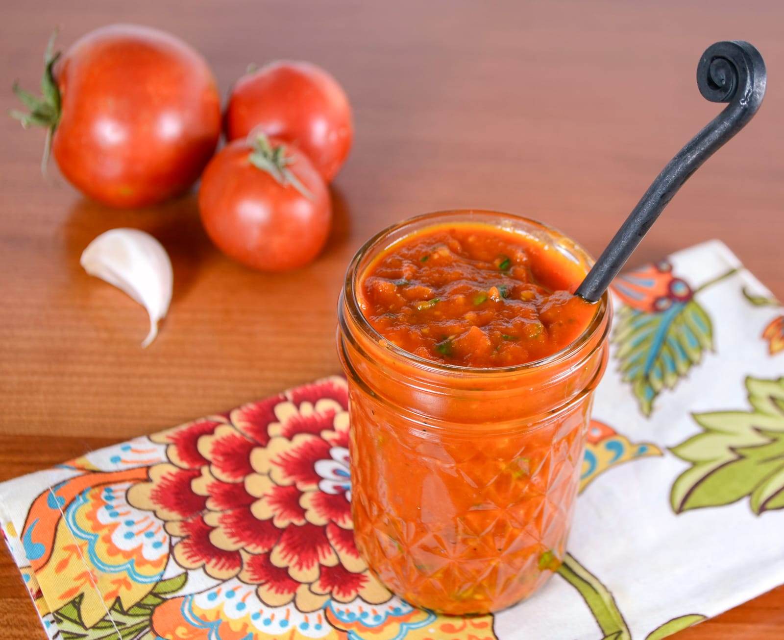 Roasted Tomato and Fresh Basil Pizza Sauce