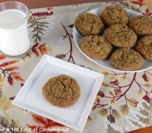 Soft Pumpkin Ginger Snap Cookies