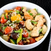 Chicken and Roasted Vegetable Rice Bowl