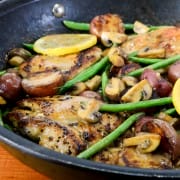 One Pot Dinner ~ Chicken with Potatoes, Green Beans, and Mushrooms
