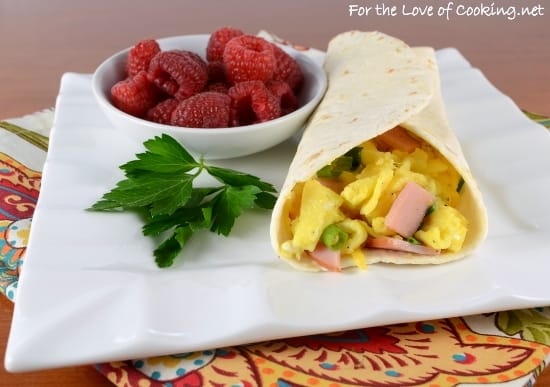 Egg, Ham, and Extra Sharp Cheddar Breakfast Wrap
