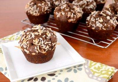 Chocolate, Banana, and Coconut Muffins