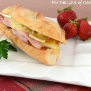Toasted Ham and Brie on a Baguette with Fig Jam