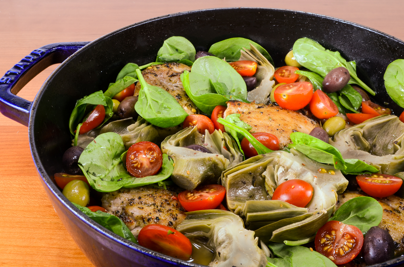 Tuscan Chicken with Artichokes, Tomatoes, and Olives