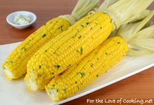 Oven Roasted Corn on the Cob with Garlic Butter