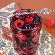 Roasted Raspberries and Blueberries with Vanilla Bean