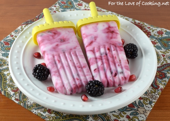 Blackberry and Pomegranate Popsicles