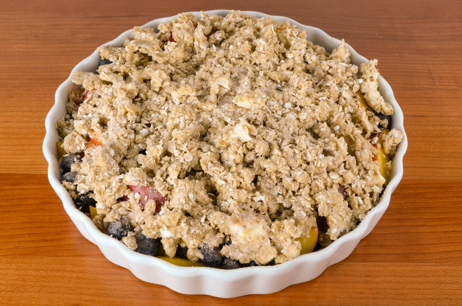 Nectarine and Blueberry Crisp