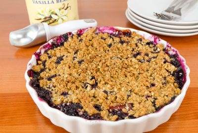 Nectarine and Blueberry Crisp