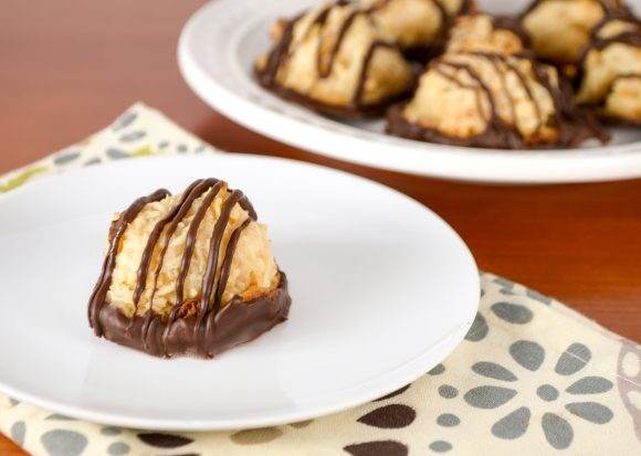 Chocolate Dipped Coconut Macaroons