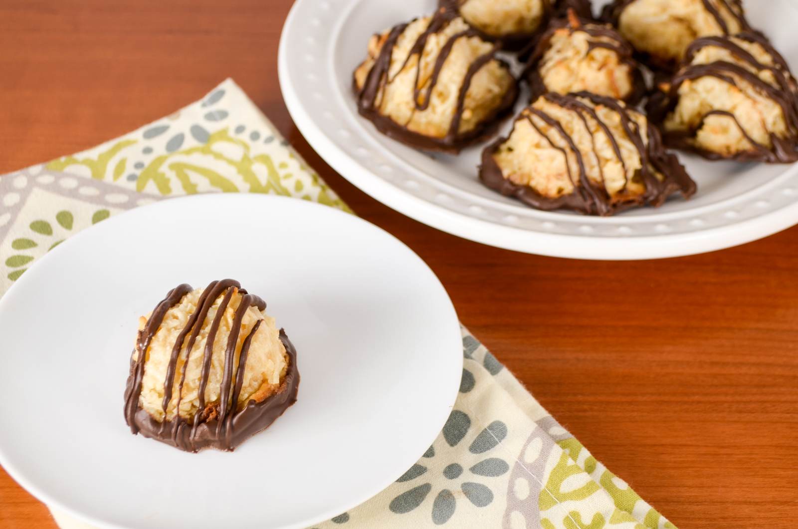 Chocolate Dipped Coconut Macaroons