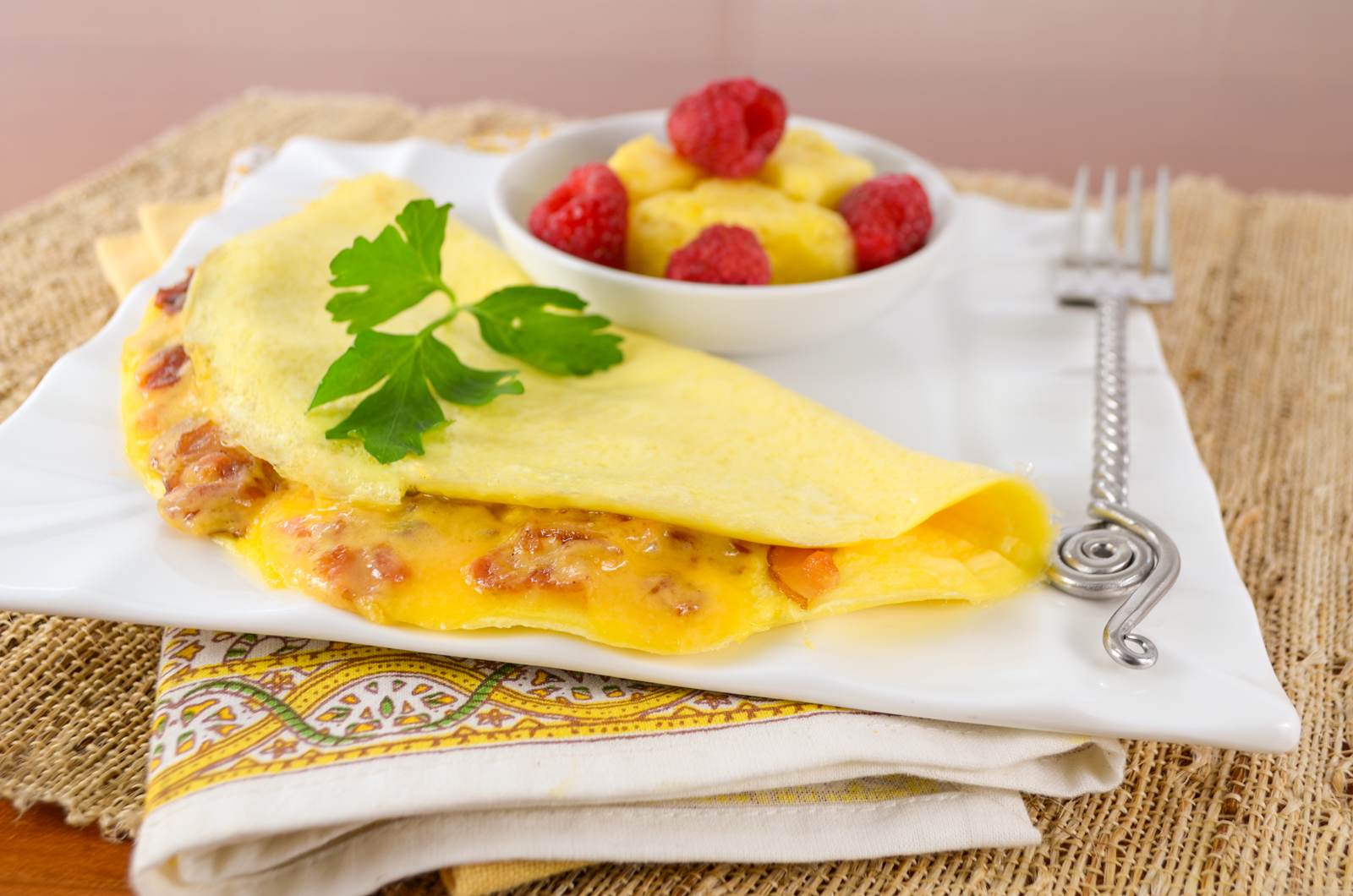 Sharp Cheddar and Bacon Omelette