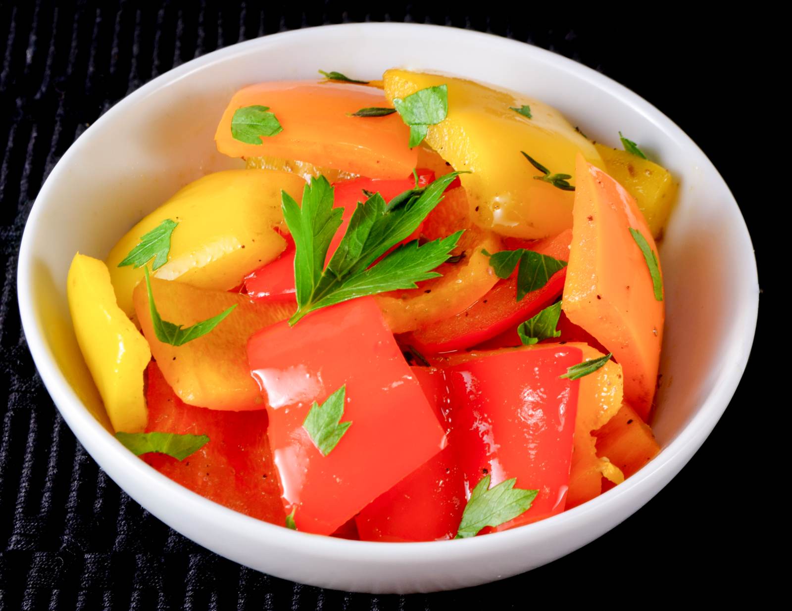 Pan-Roasted Bell Peppers with Garlic and Thyme