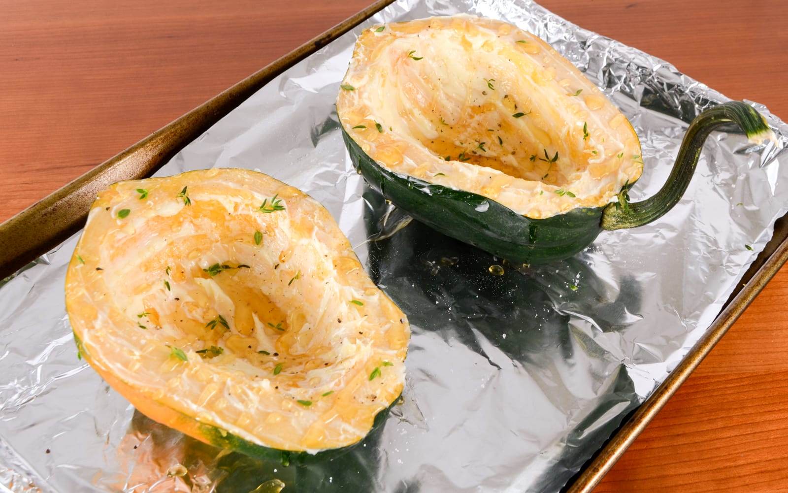 Honey-Roasted Acorn Squash with Thyme