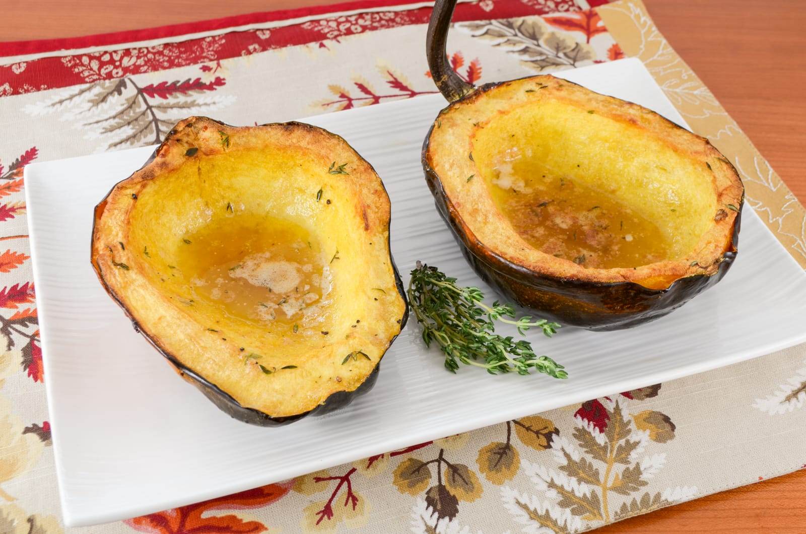 Honey-Roasted Acorn Squash with Thyme