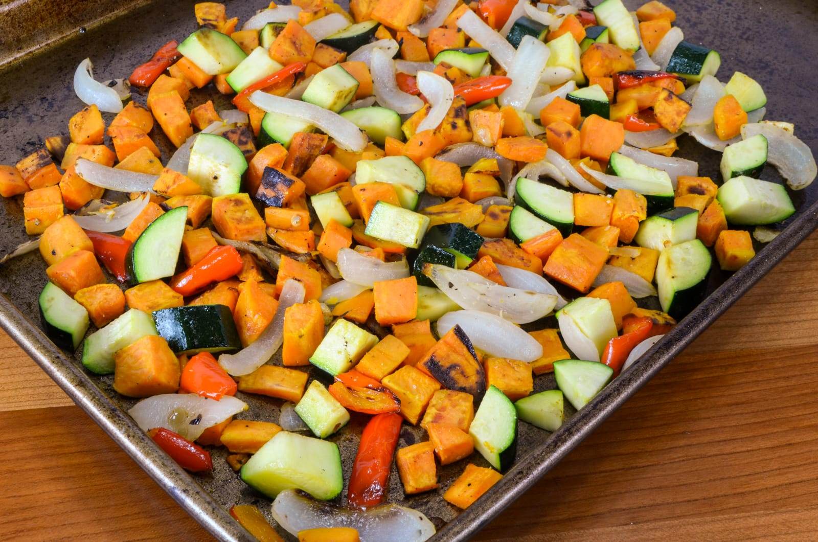 Roasted Sweet Potatoes and Vegetables