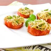 Roasted Tomatoes with Pesto and Parmesan