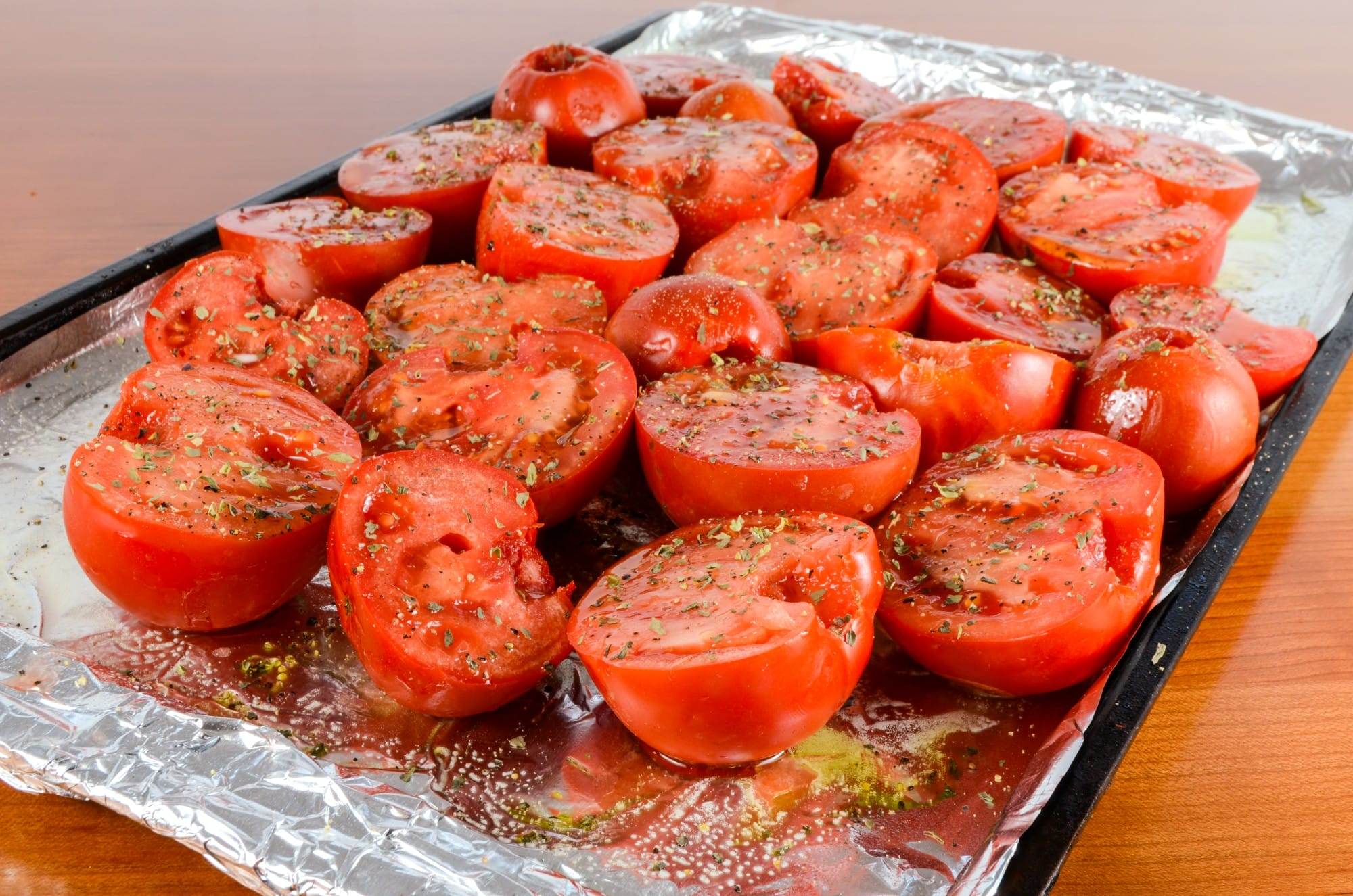 Slow-Roasted Tomato Orange Soup with Pesto