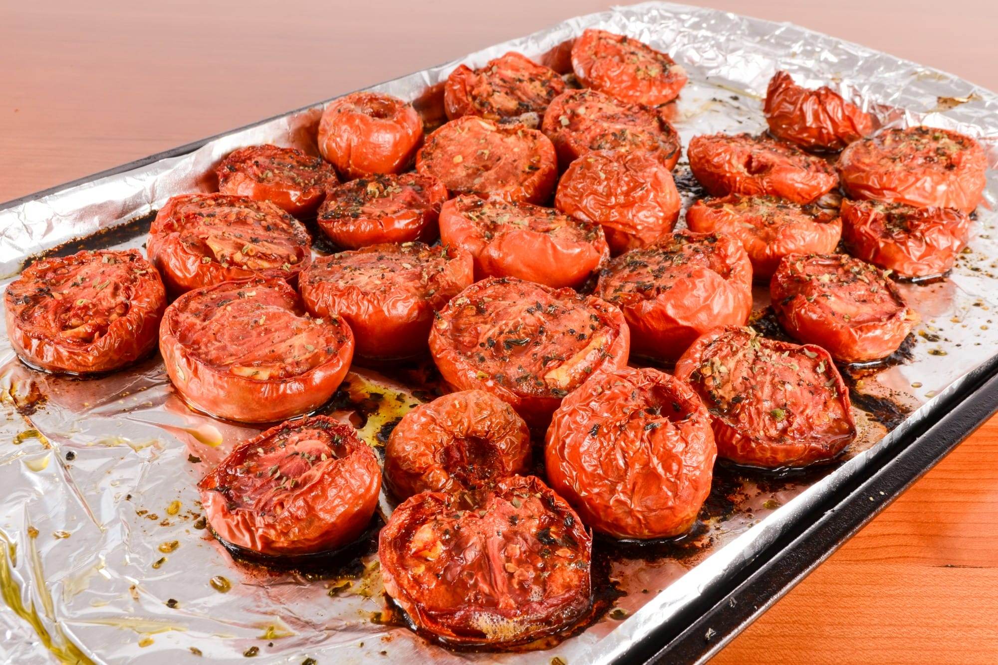 Slow-Roasted Tomato Orange Soup with Pesto