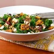 Roasted Butternut Squash, Kale, and Quinoa Salad with Balsamic Glaze