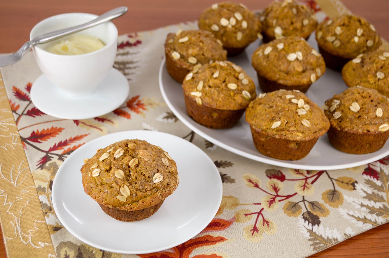 Maple Pumpkin Muffins with Oats