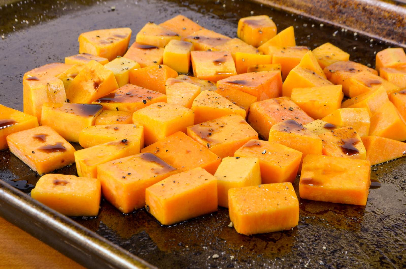 Kale Sauté with Roasted Butternut Squash, Dried Cranberries, and Pecans