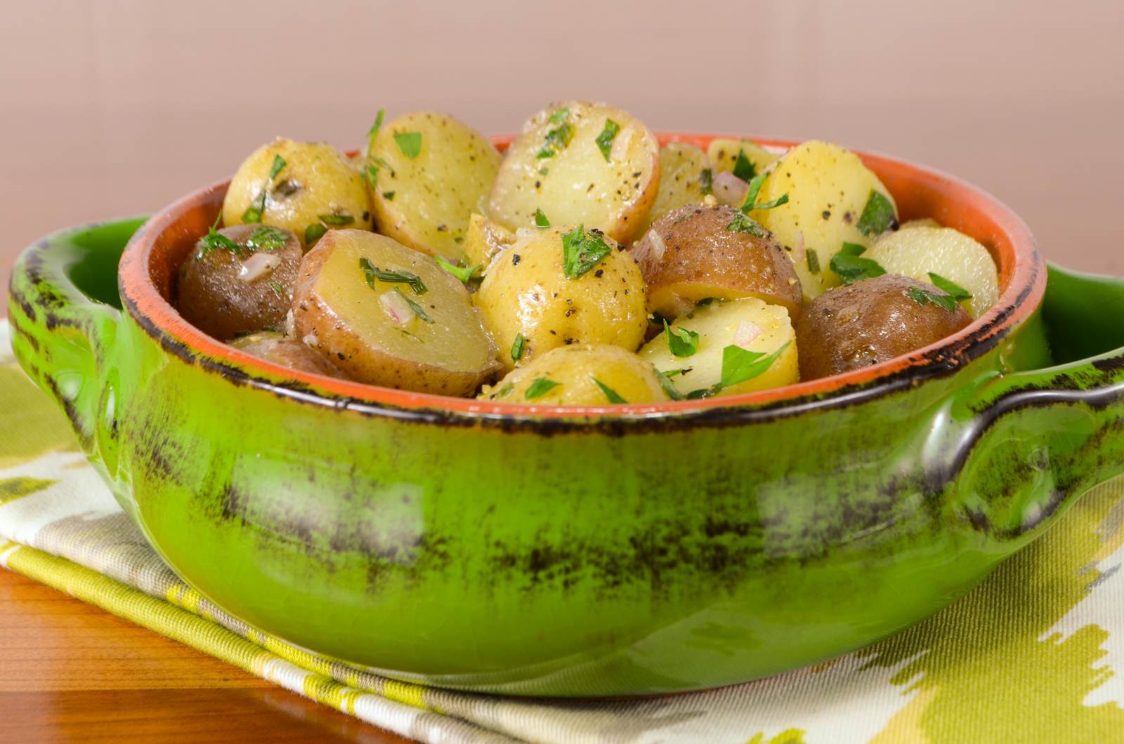 Warm Baby Potato Salad with Herb Shallot Vinaigrette