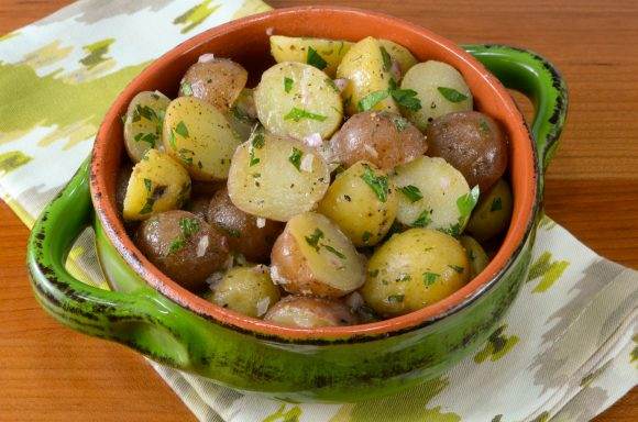 Warm Baby Potato Salad with Herb Shallot Vinaigrette