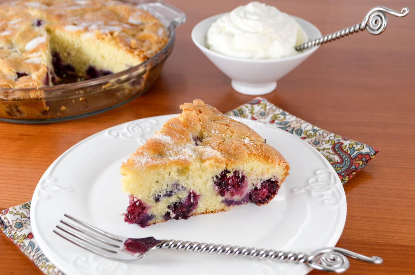 Berry Cake with Lemon Whipped Cream