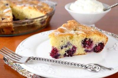 Berry Cake with Lemon Whipped Cream