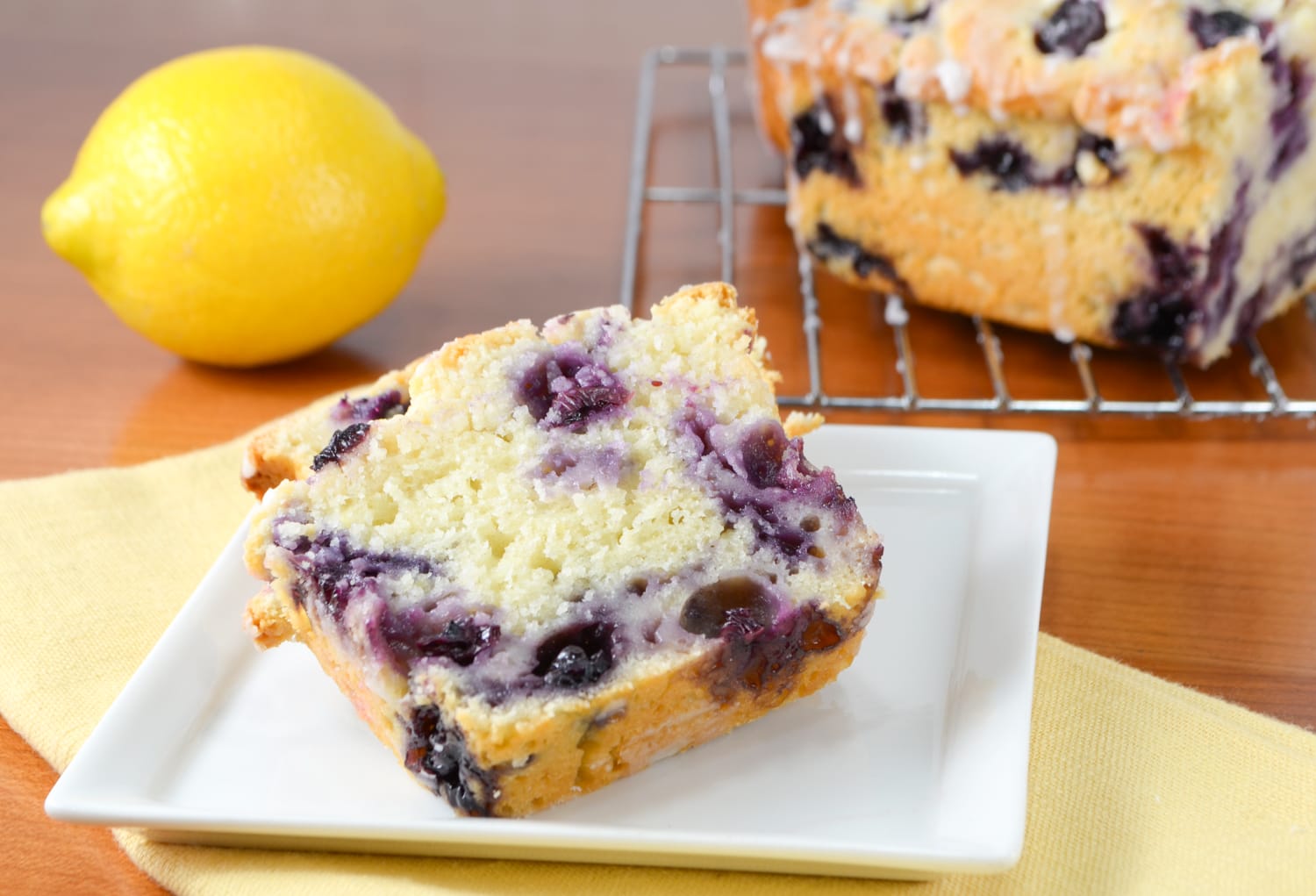 Lemon Blueberry Bread with Lemon Glaze