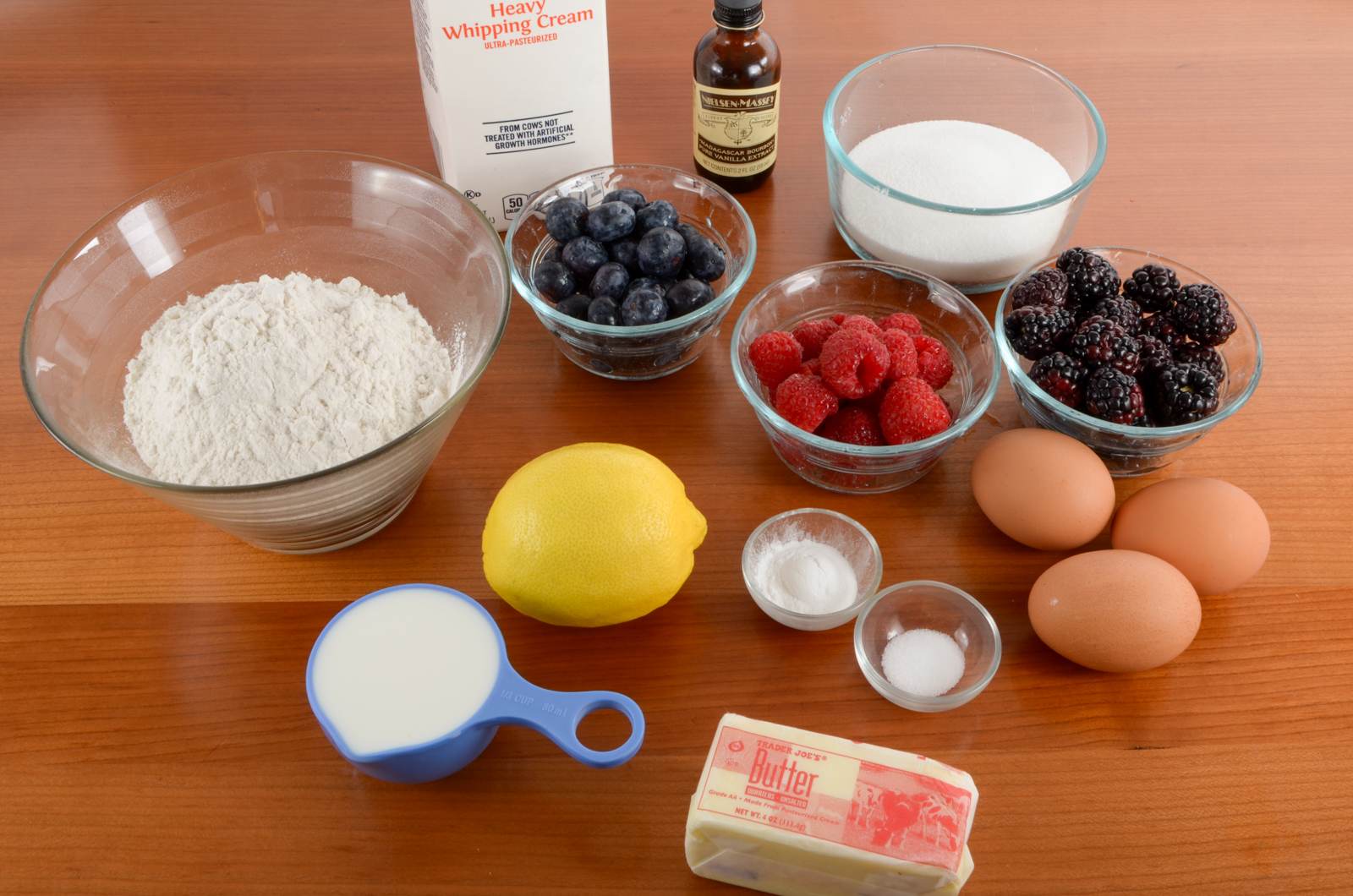 Berry Cake with Lemon Whipped Cream