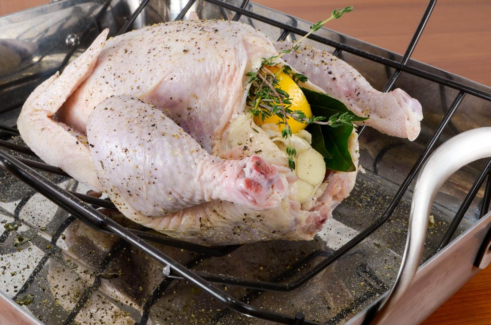 Roasted Chicken with Meyer Lemon, Garlic, and Fresh Bay Leaves