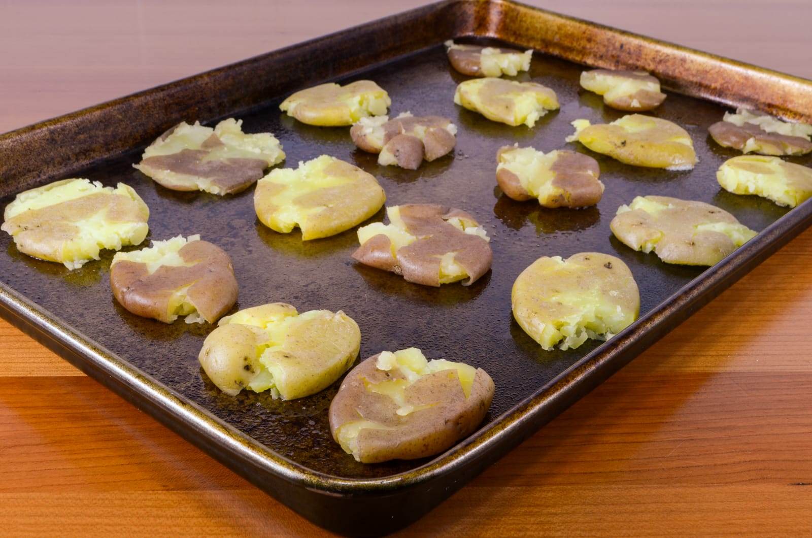 Parmesan Chive Smashed Potatoes