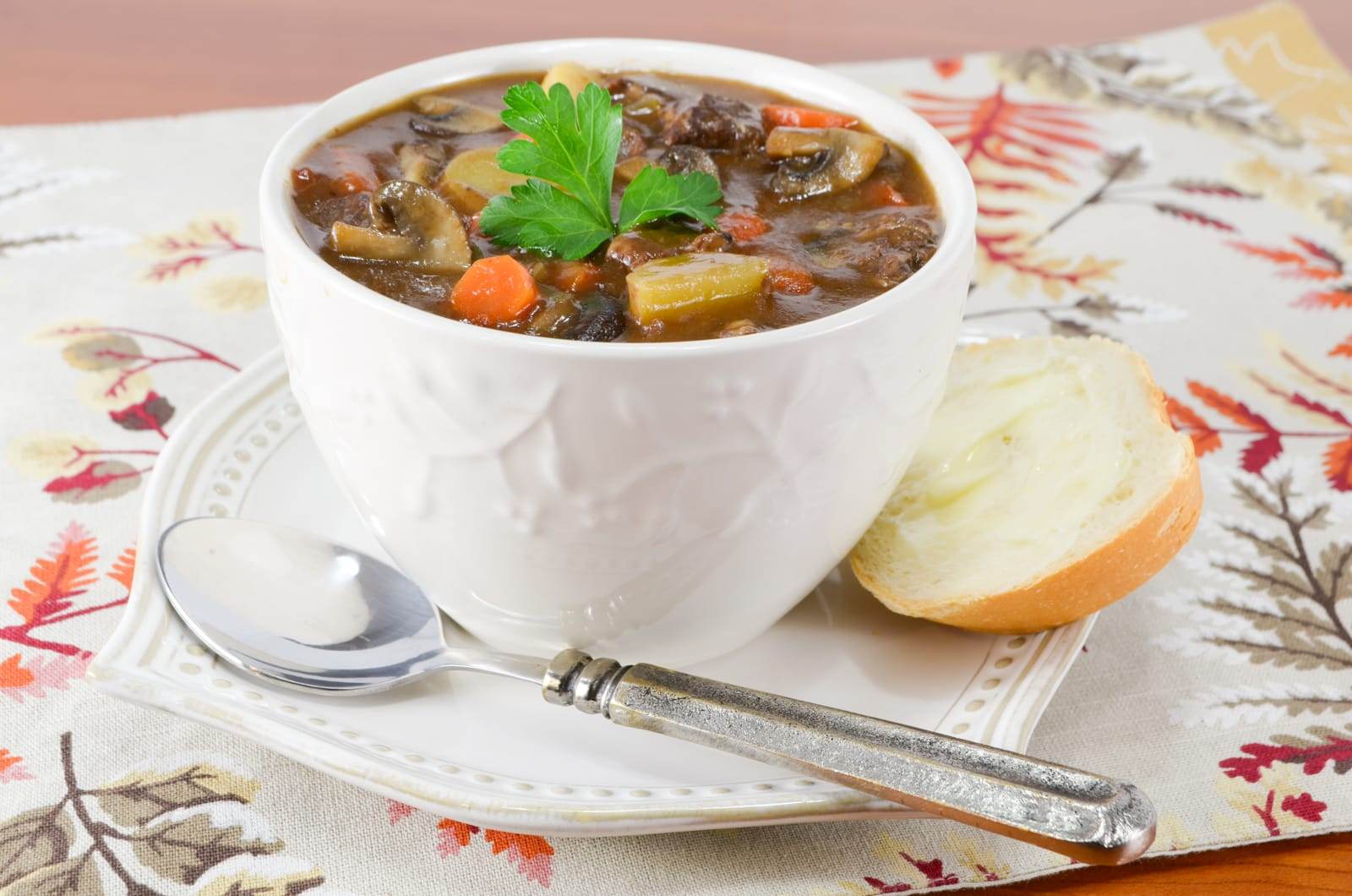 Slow Simmered Beef and Mushroom Stew