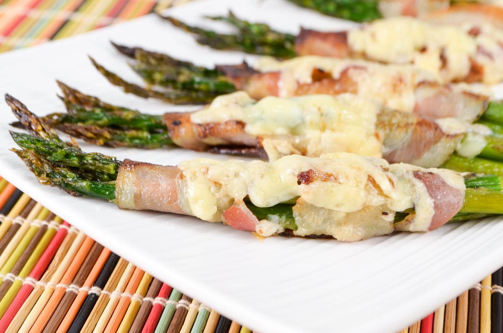 Pancetta Wrapped Asparagus Bundles with Gruyere