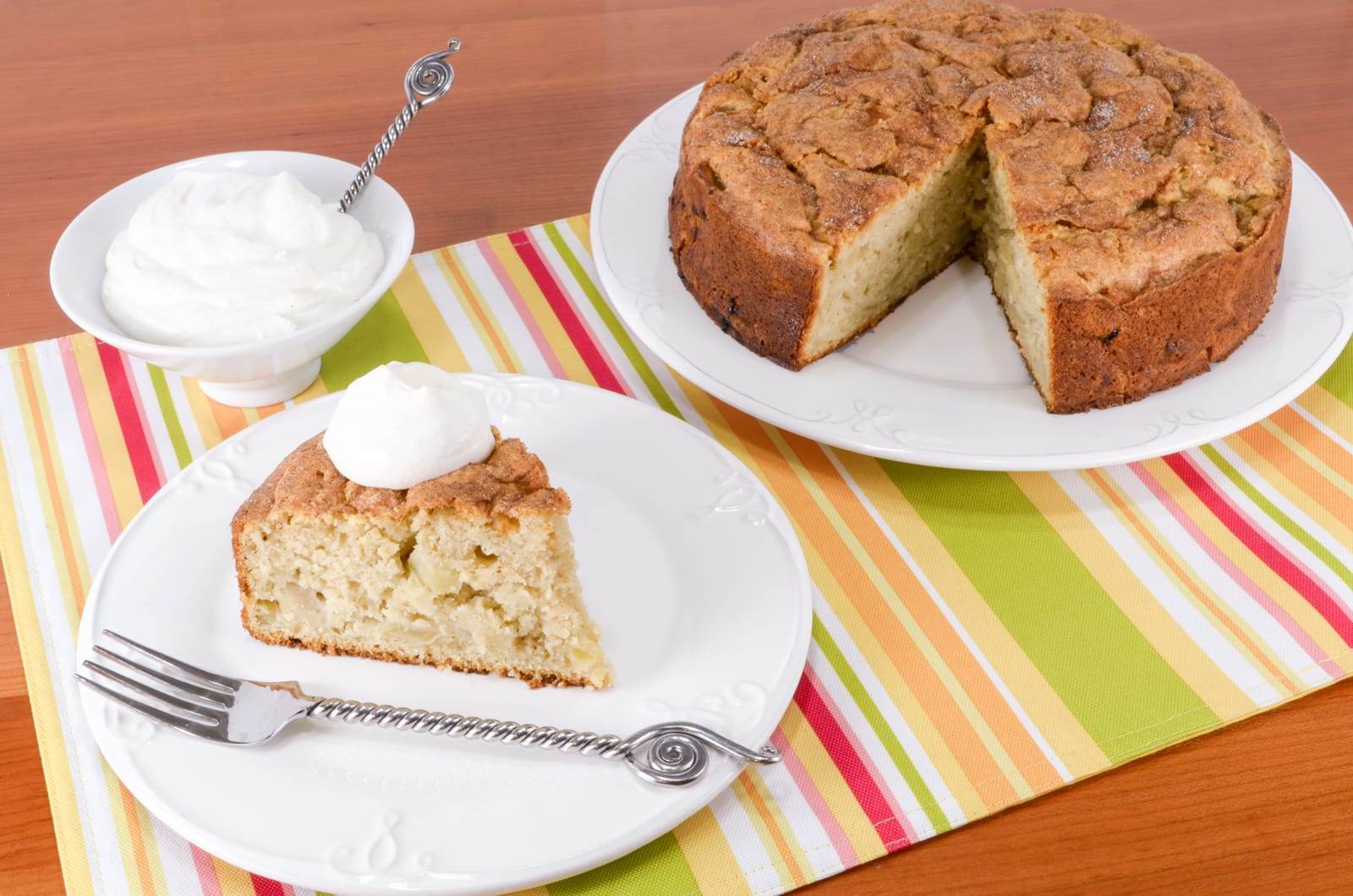 Irish Apple Cake with Cinnamon Whipped Cream