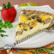 Sausage, Mushroom, and Cheddar Quiche